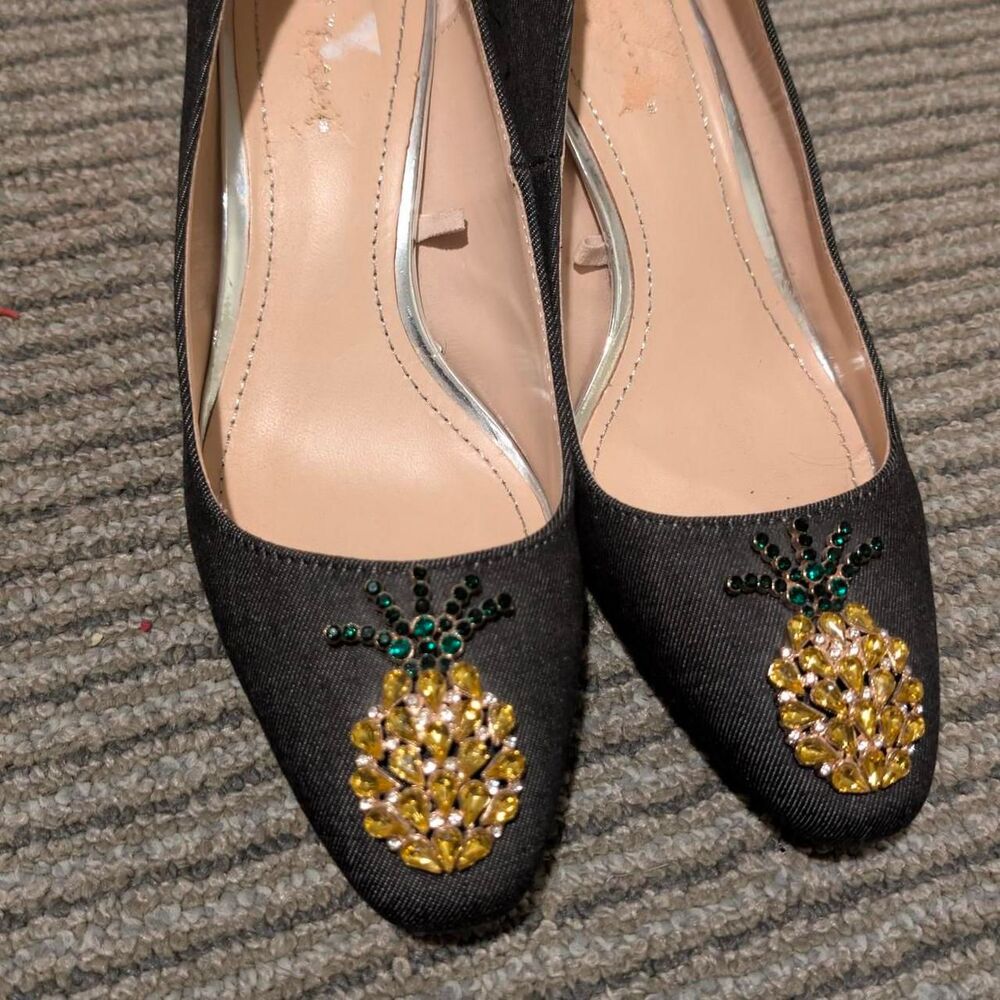 Pineapple Women's Black and Grey Ballet-shoes